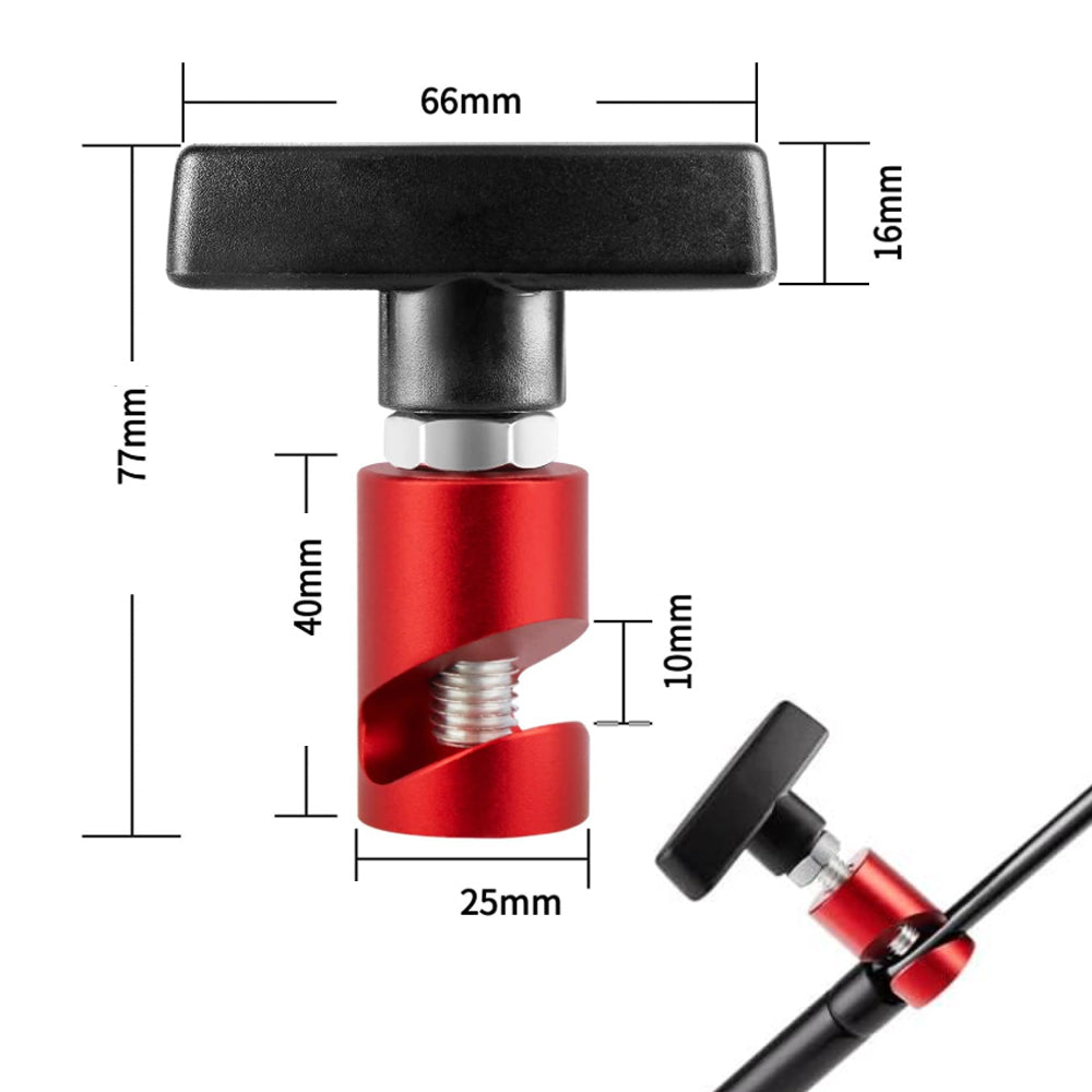 Red Car Hood Strut Retaining Clip 10mm Lift Support Clamp Prop Trunk Tailgate