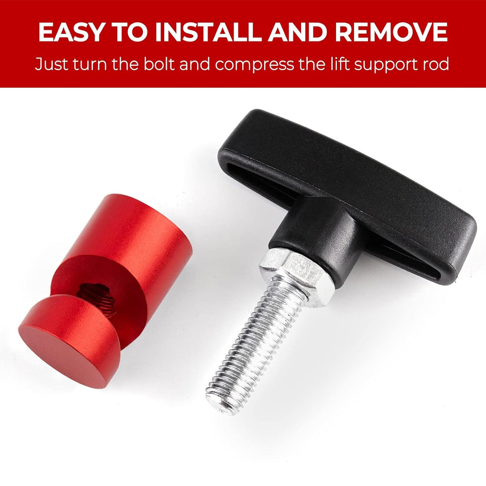 2 x Red Car Hood Strut Retaining Clip Lift Support Clamp Prop Trunk Tailgate