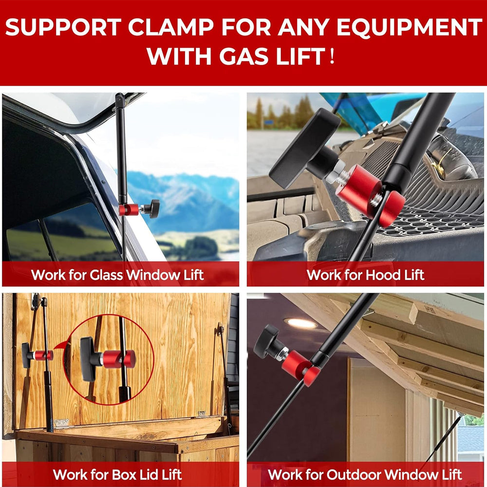 Red Car Hood Strut Retaining Clip 10mm Lift Support Clamp Prop Trunk Tailgate