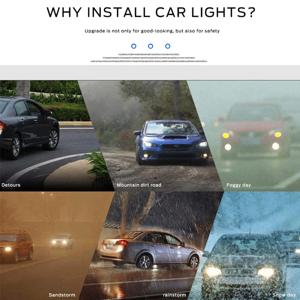 2 x 30cm Car LED DRL Daytime Running Lights Flexible Strip Light White to Yellow