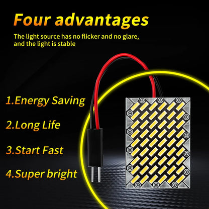 2 x Car LED Interior Reading Lamp Dome Light Adhesive Back with T10 Festoon Base