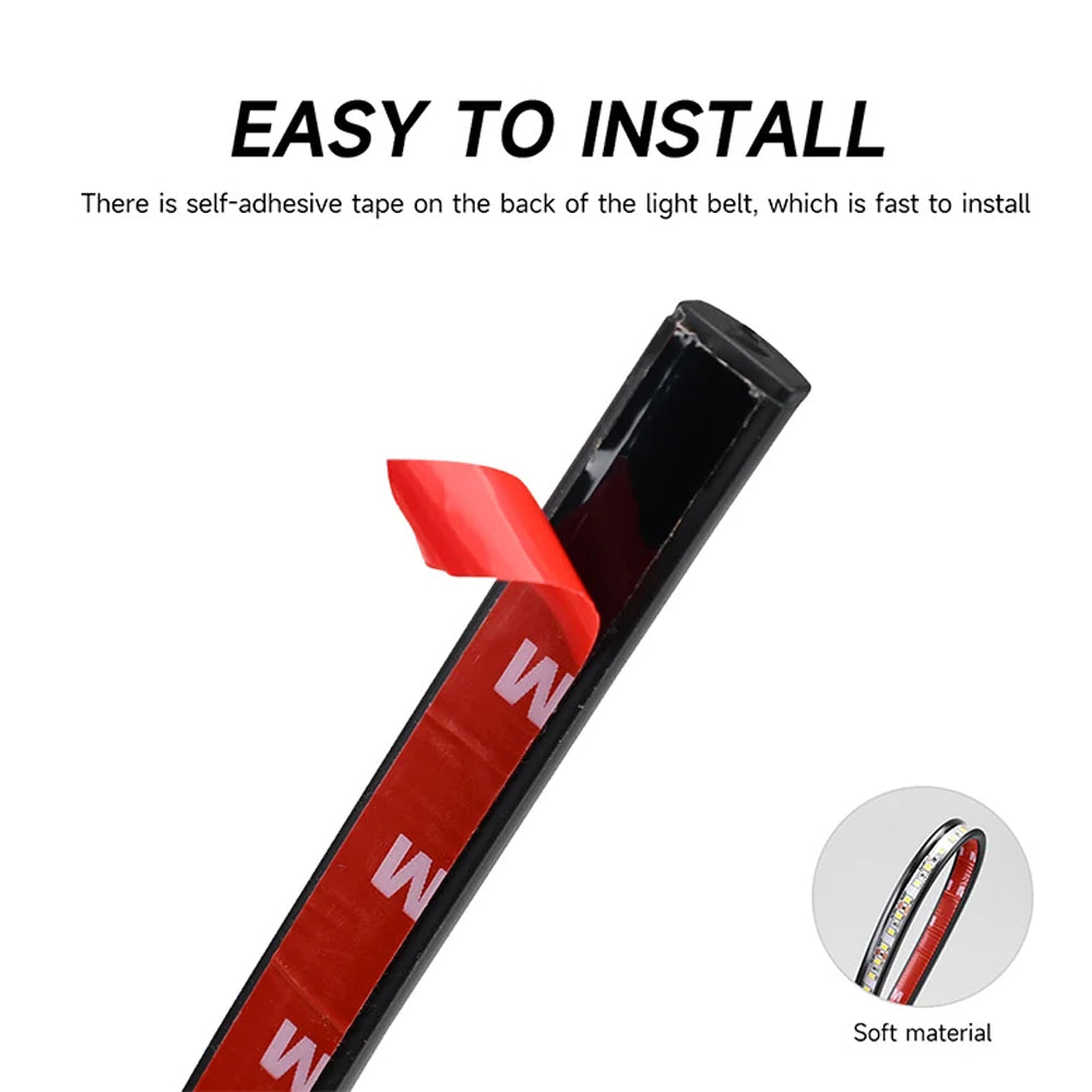 2 in 1 Car LED Under Hood Work Light 12V 2 x 38.5CM Strip for Inspection Repair