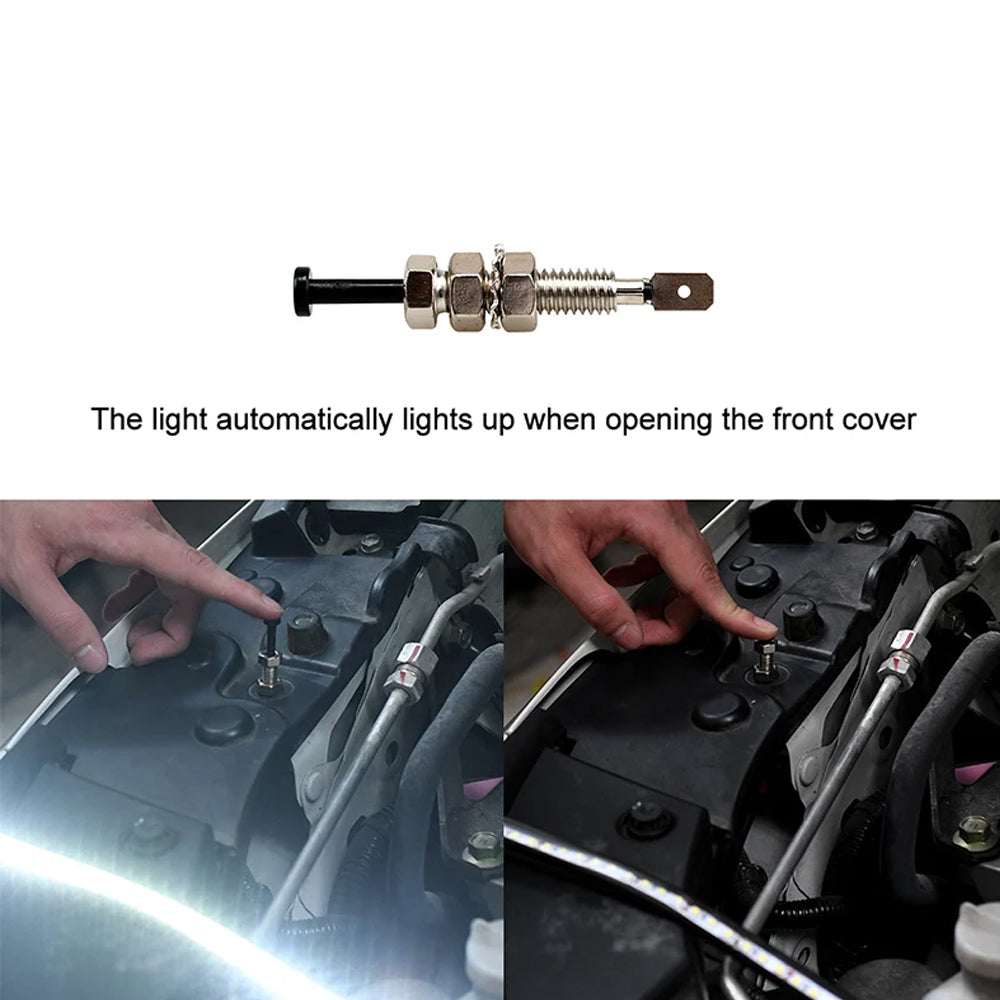 2 in 1 Car LED Under Hood Work Light 12V 2 x 38.5CM Strip for Inspection Repair