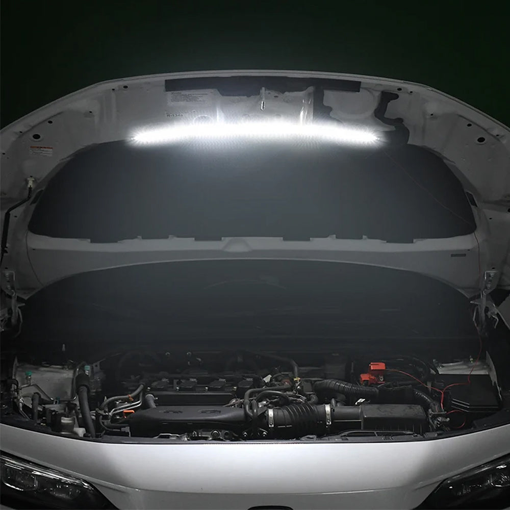2 in 1 Car LED Under Hood Work Light 12V 2 x 38.5CM Strip for Inspection Repair