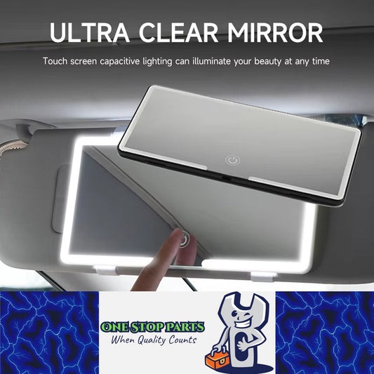 Car Makeup Mirror Interior Sun Visor Plate LED HD Makeup Mirror Vanity Mirror