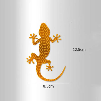 4 x Green Car Reflective Sticker Safety Warning Mark Gecko Reflective Tape