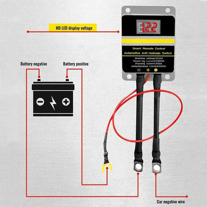 12V Car Remote Battery Disconnect Switch Cutoff Battery Relay with Anti-Leakage