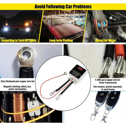 12V Car Remote Battery Disconnect Switch Cutoff Battery Relay with Anti-Leakage