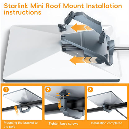 Car Roof Rack Mounting Kit for Starlink Mini Not for Round Profile Rack or Pole