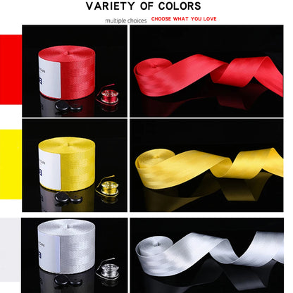 4 x 3.6M Red Strengthen Car Seat Belt Webbing Fabric Racing Car Safety Seat Belt