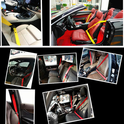 4 x 3.6M Red Strengthen Car Seat Belt Webbing Fabric Racing Car Safety Seat Belt