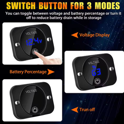12V 24V Touch Switch Panel Car Voltmeter Panel LED Digital Display panel marine