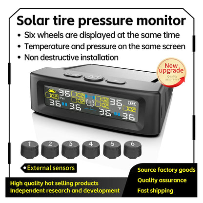 Tyre Pressure Monitoring System TPMS Car Tire Alarm With 6 External Sensors