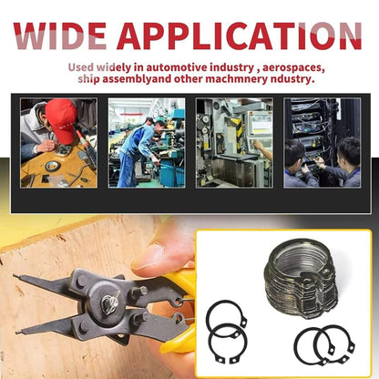 455x Carbon Steel External Snap Ring Circlip C-Clip Kit M3-M25 + Snap Ring Plier