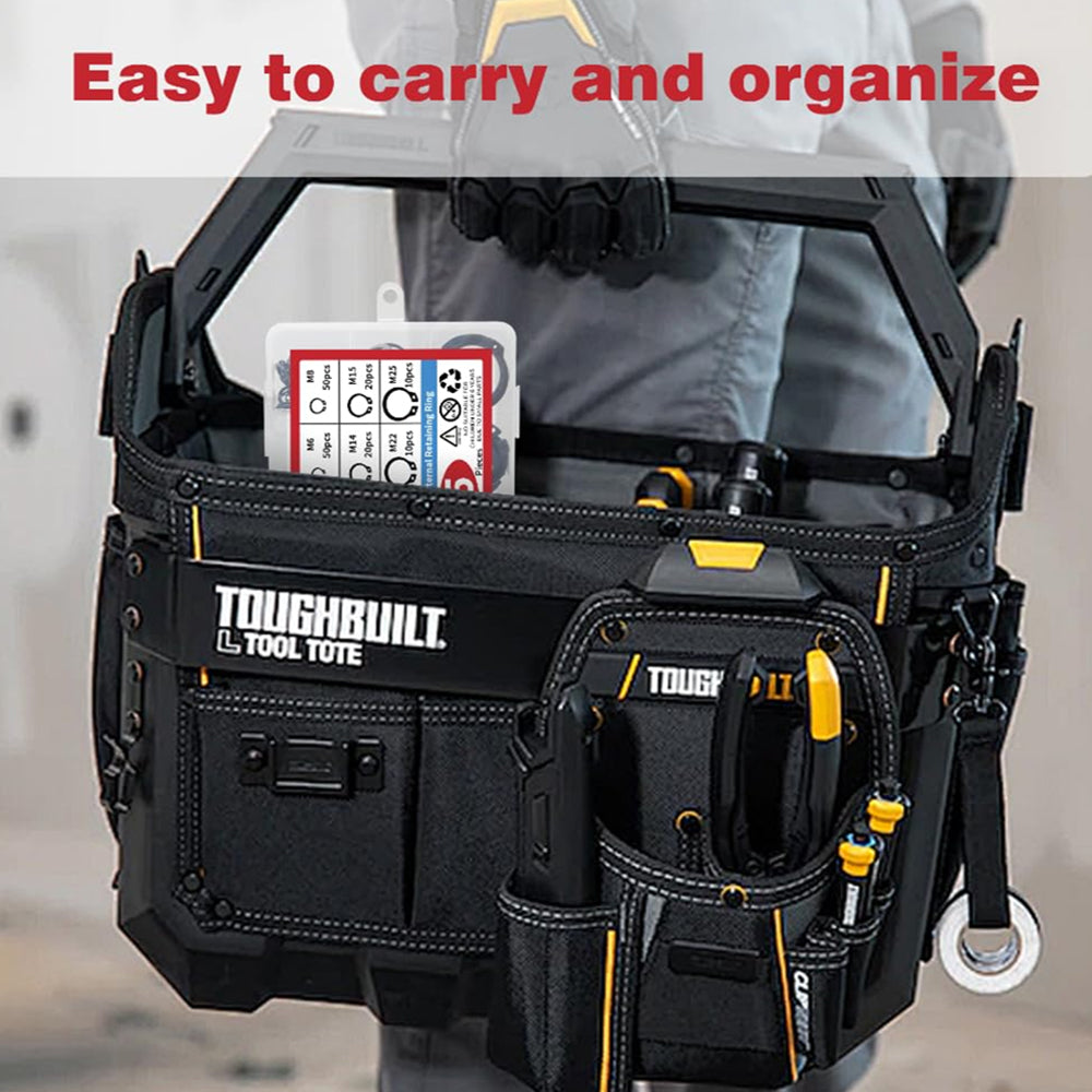 455pcs Carbon Steel External Snap Rings Circlip C-Clip Assortment Kit M3-M25