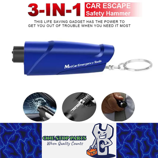 Car Safety Hammer Window Breaker Glass Breaker Seat Belt Cutter Tool Blue Hammer