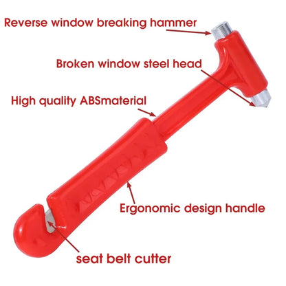 Car Safety Hammer Window Breaker Glass Breaker Seat Belt Cutter Escape Tool