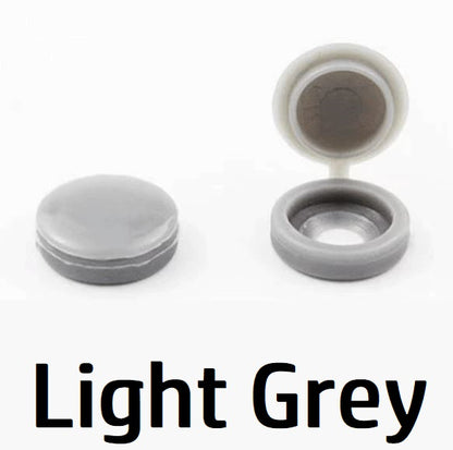 100 x Light Grey screw covers Bulk Screw Cap Covers with Lid (100pcs)