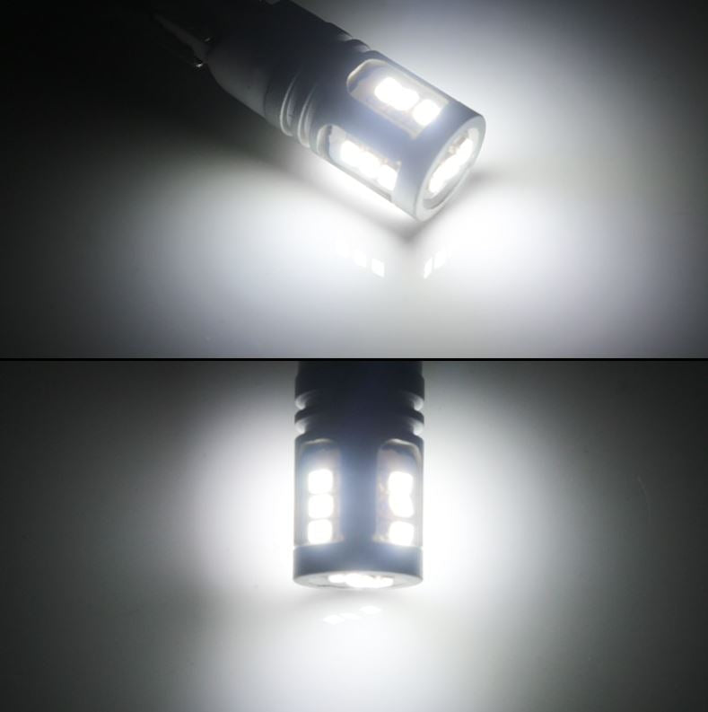 2 x Cool White BAX9S 10-30v 15smd error free, Canbus non polarity White (2pcs)