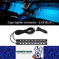 IceBlue LED Car Foot Light Interior Atmosphere Lamp with Cigarette Lighter Plug