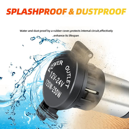 12V Car Cigarette Lighter Socket Female Power Adapter Plug Outlet with Cover