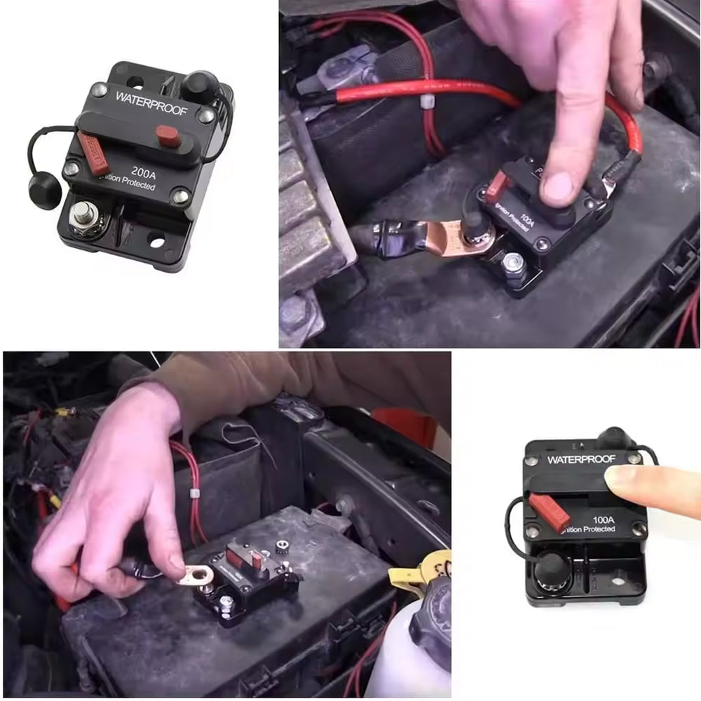 40A Circuit Breaker Manual Reset 12V 24V WaterProof for Car Truck Boat Marine