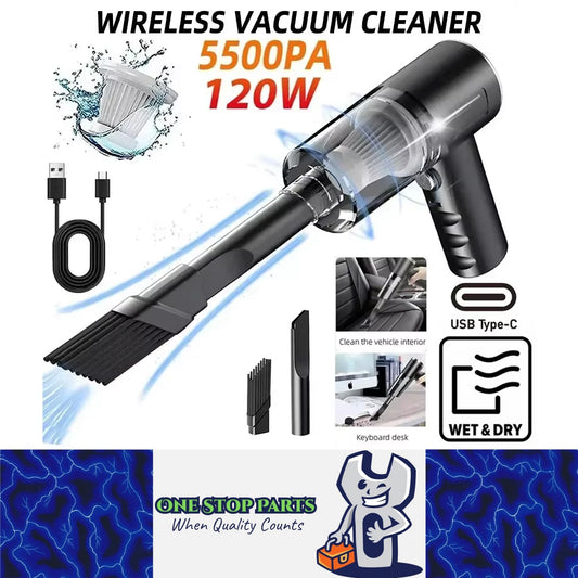 Wireless Car Vacuum Cleaner Portable 120W Durable Car and Home Vacuum Cleaner