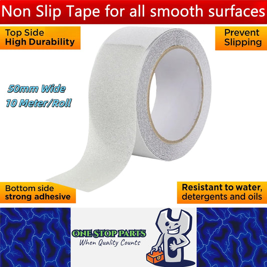 Non Slip Tape 50mm Wide x 10 Meter Roll Transparent Safety Anti Slip Tape 10M