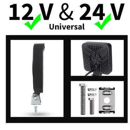 10 x LED Work Lights 87W 12V-24V 6500K Spot Beam Flood Beam Combo LED Work Light