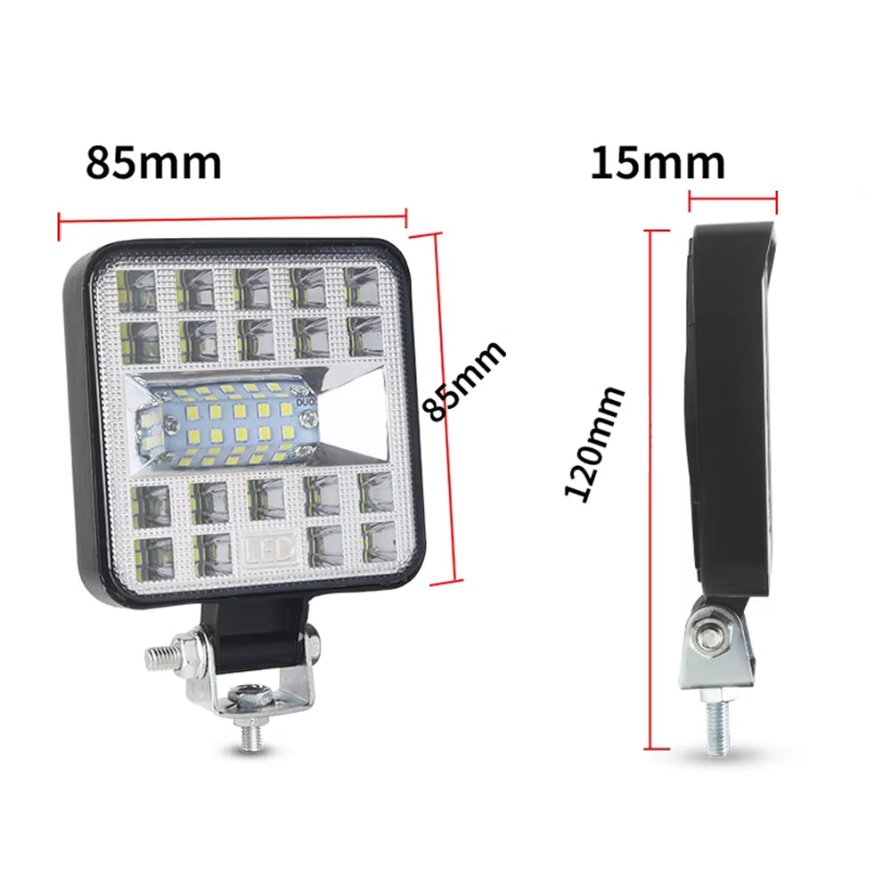 1 x LED Work Light 87W 12V-24V 6500K Spot Beam Flood Beam Combo LED Work Light