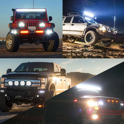 4 x LED Work Lights 87W 12V-24V 6500K Spot Beam Flood Beam Combo LED Work Lights