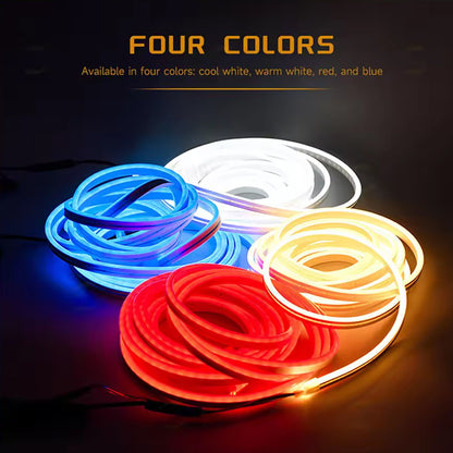 5M Warm White LED Car Trunk Light Flexible LED Strip Light Magnetic Induction
