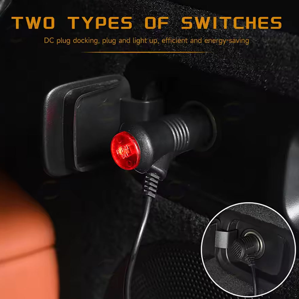 5M LED Car Trunk Light Red Flexible LED Strip Light with Magnetic Induction