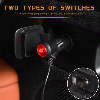 5M LED Car Trunk Light Red Flexible LED Strip Light with Magnetic Induction