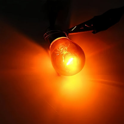 2pcs Amber BAU15S 12V 21W 1156 PY21W Chrome Coated Filament Incandescent Globes