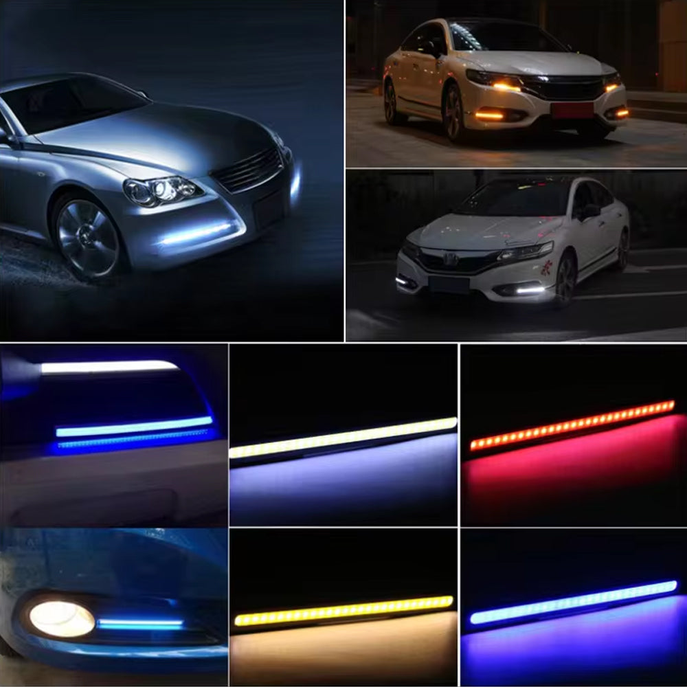 10 x 17CM Red LED DRL Daytime Running Light Decorative Aluminum 12V Strip Lamp