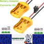 2x 20V Battery Adapter Dewalt Power Wheel Battery Converter with Fuse Connector