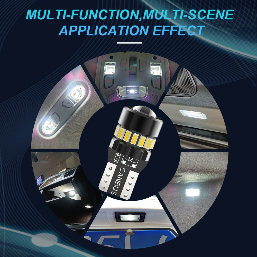 2pcs T10 Yellow 19SMD Canbus LED Bulbs Super Bright W5W 194 T10 LED Globes