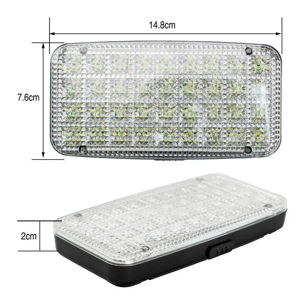 1 x 12V Cool White 36 LED Interior Dome Lamp 148x76mm for Caravan Car RV Truck