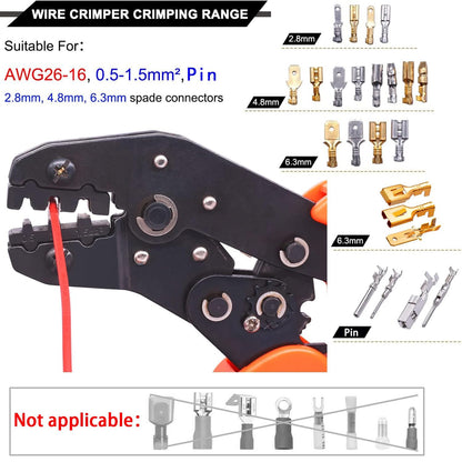 622x 1/2/3/4/5/6 Pin AMP Waterproof Connector Car Wire Plug with Crimping Plier