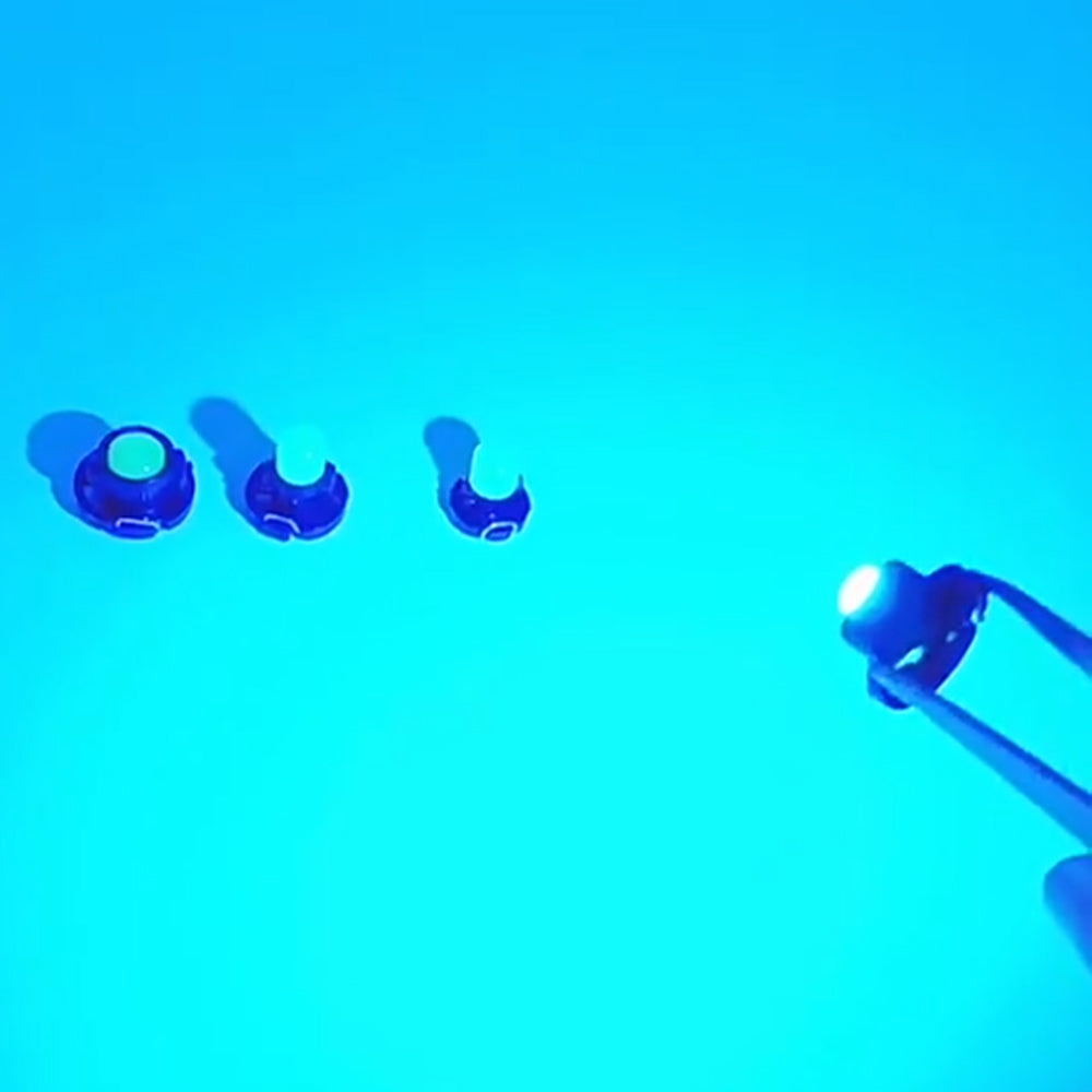 10 x 12v Crystal Blue T4.7 Neo 12mm Base Gel COB offers even spread (10pcs)