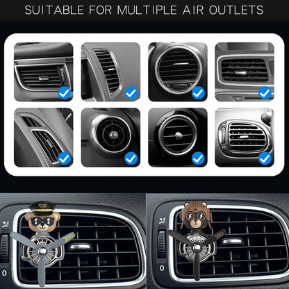 Cute Bear Car Perfume Diffuser Rotating Pilot Aroma Air Freshener Odour Remover