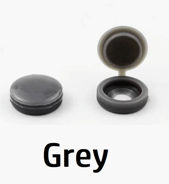 100 x Grey screw covers Bulk Screw Cap Covers with Lid (100pcs)