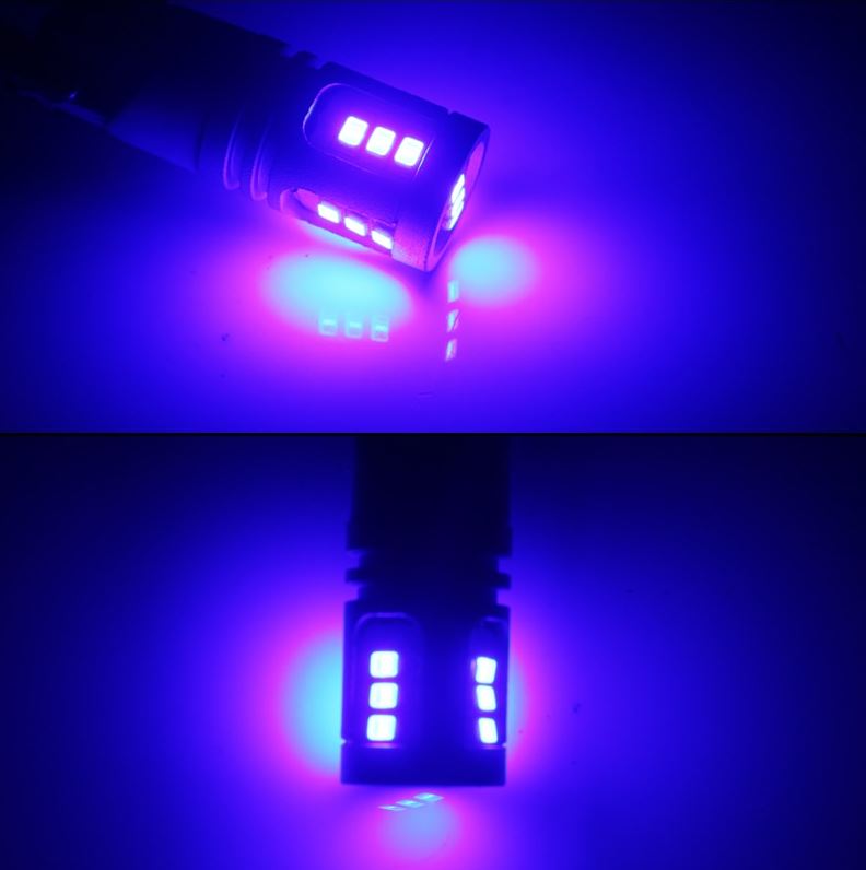 2 x Blue BAY9S 10-30v 15smd error free, Canbus non polarity Blue (2pcs)