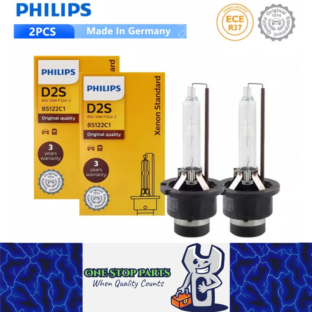 2 x PHILIPS D2S HID Xenon Globes 4200K Headlight Original Philips D2S HID Bulbs
