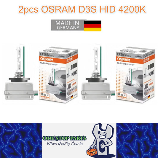 2 x OSRAM D3S HID Xenon Globes 4200K Headlight Original Osram D3S HID Bulbs