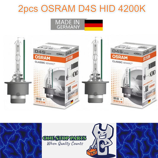 2 x OSRAM D4S HID Xenon Globes 4200K Headlight Original Osram D4S HID Bulbs
