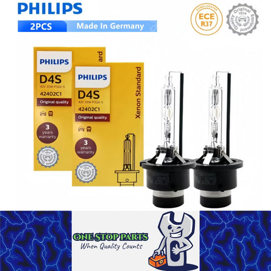 2 x PHILIPS D4S HID Xenon Globes 4200K Headlight Original Philips D4S HID Bulbs