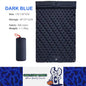 DarkBlue Outdoor DoubIe Inflatable Mattress with Pillow Sleeping Pad Camping Mat