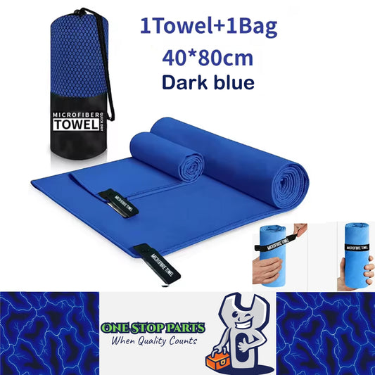 Dark Blue Quick-Drying Sports Towel 40x80CM Swimming Gym Camping Beach Towel